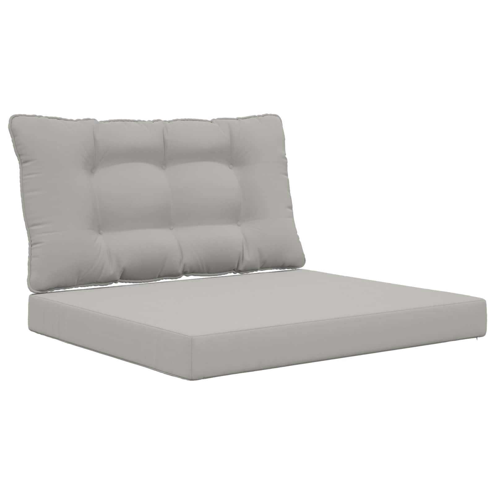 Sofakissen für draußen 2 pcs Grau Polyester