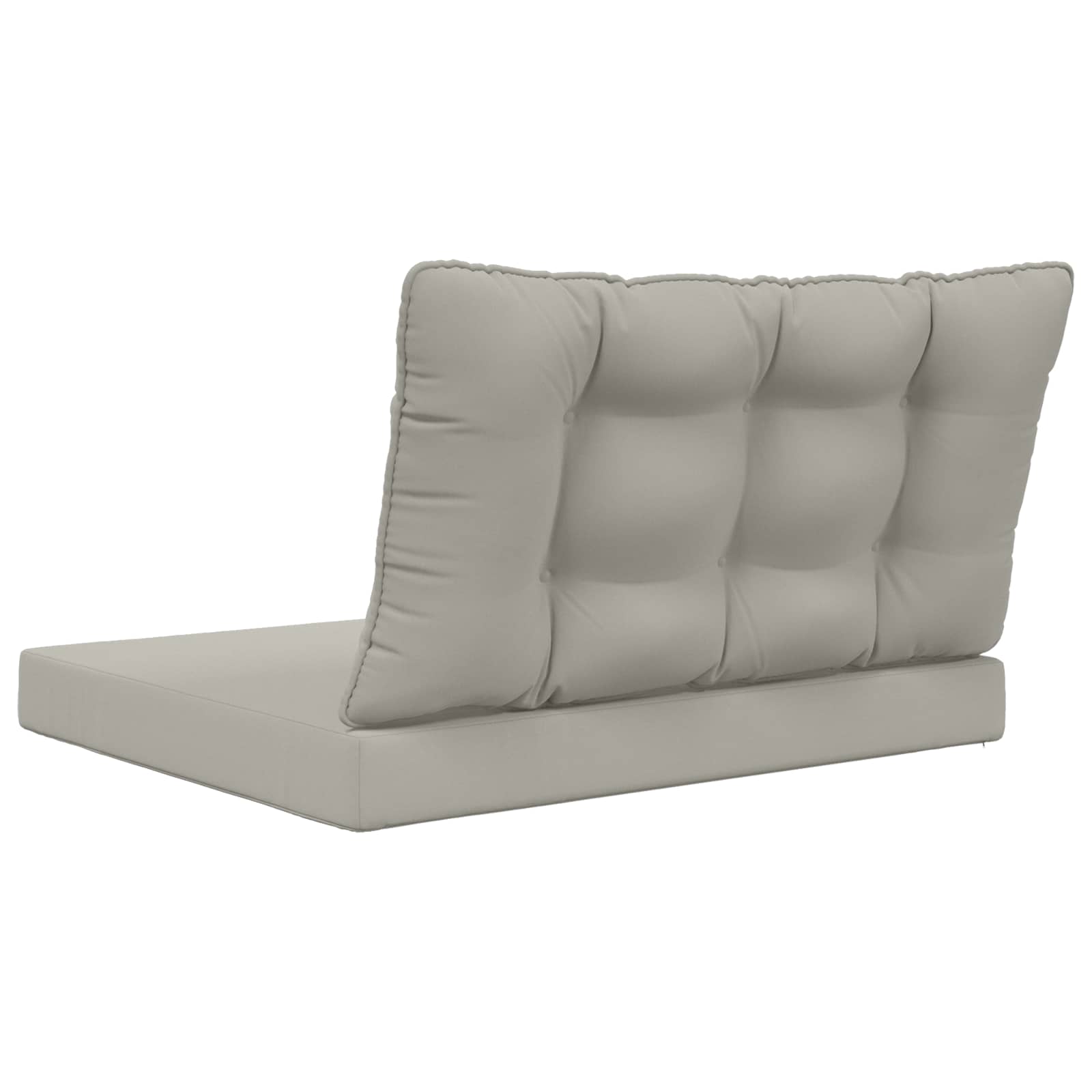 Sofakissen für draußen 2 pcs Grau Polyester