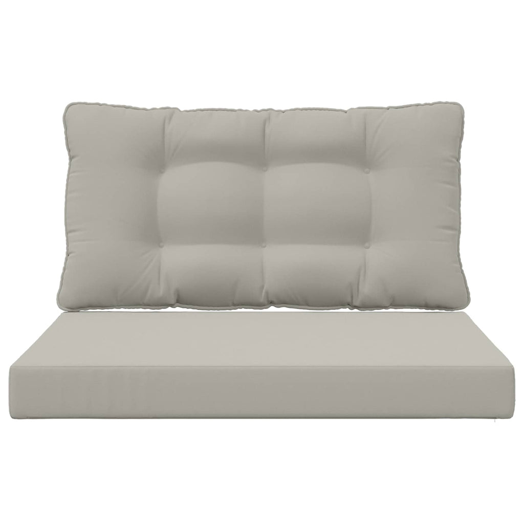 Sofakissen für draußen 2 pcs Grau Polyester