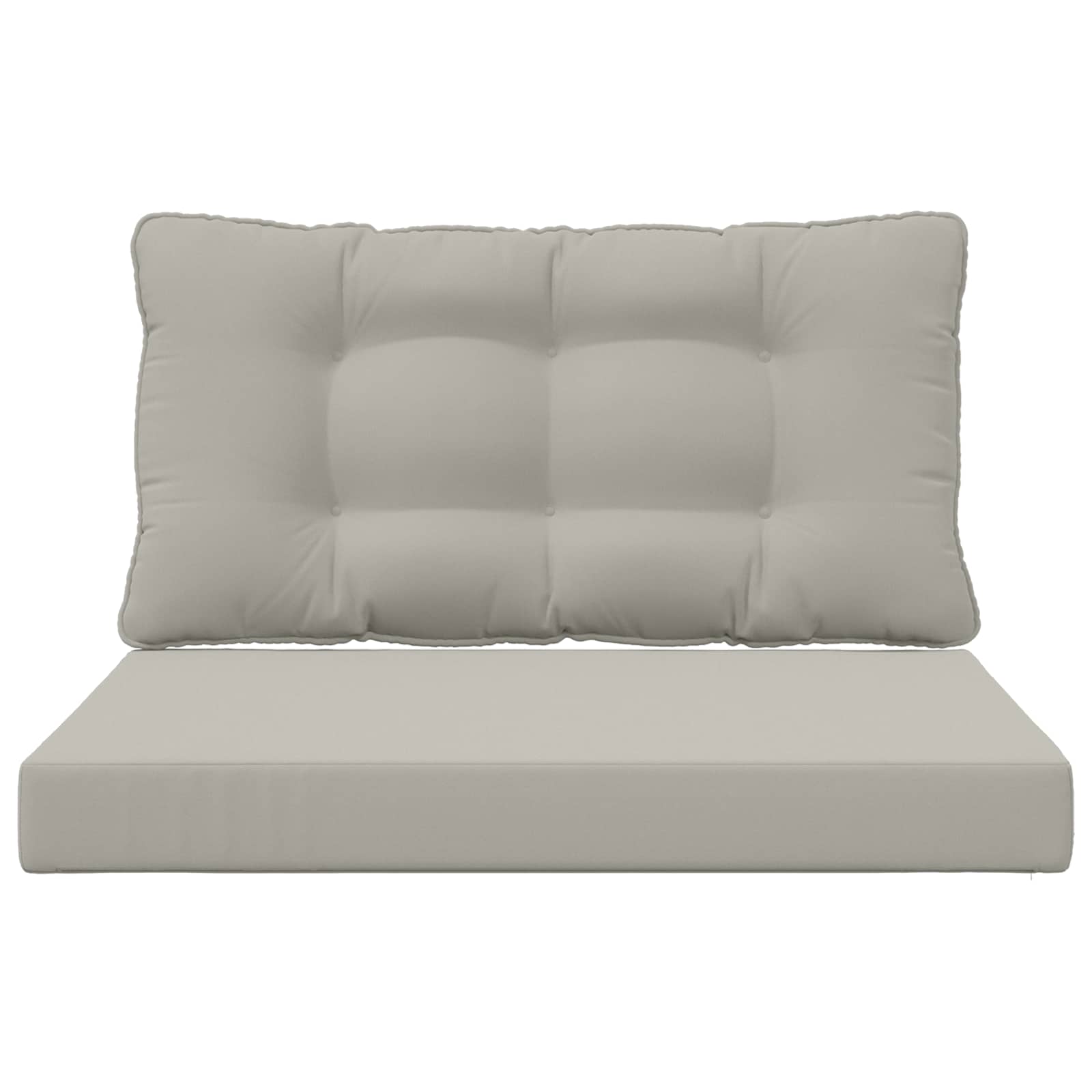 Sofakissen für draußen 2 pcs Grau Polyester