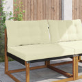 Sofakissen für draußen 2 pcs Creme Polyester
