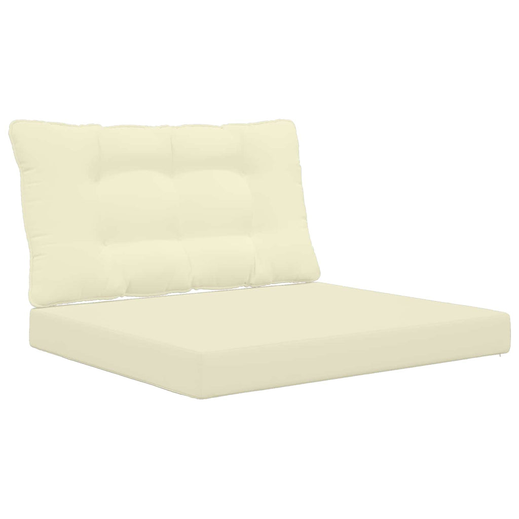 Sofakissen für draußen 2 pcs Creme Polyester