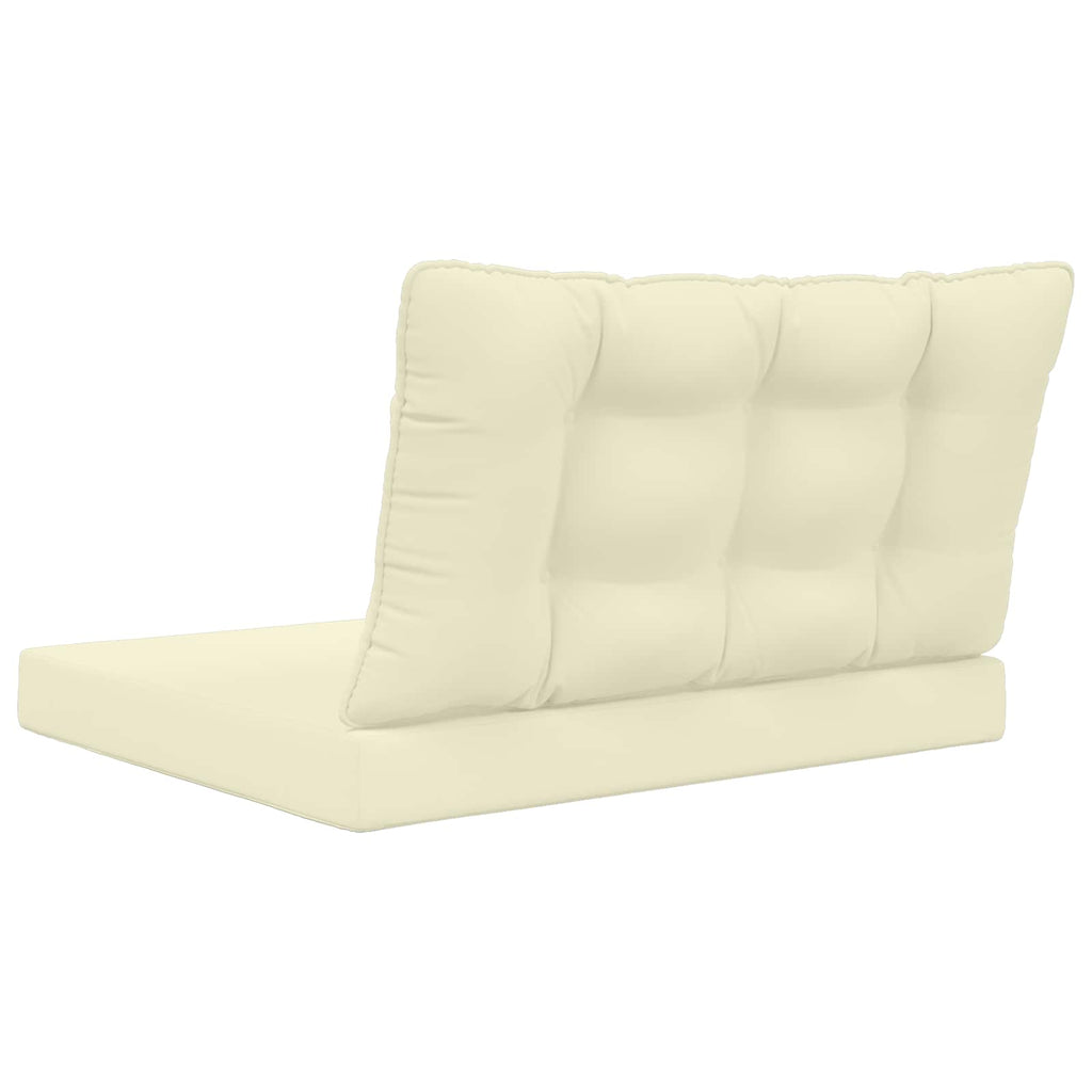 Sofakissen für draußen 2 pcs Creme Polyester