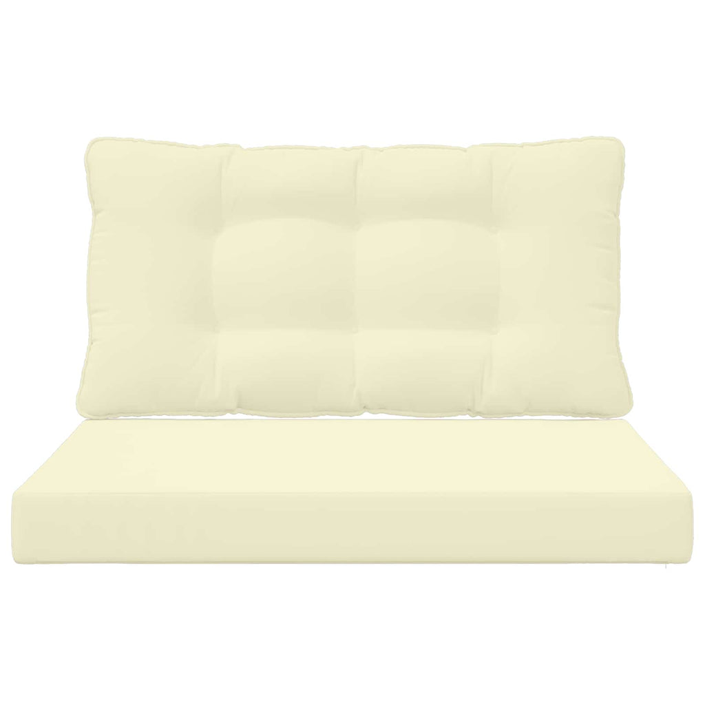 Sofakissen für draußen 2 pcs Creme Polyester