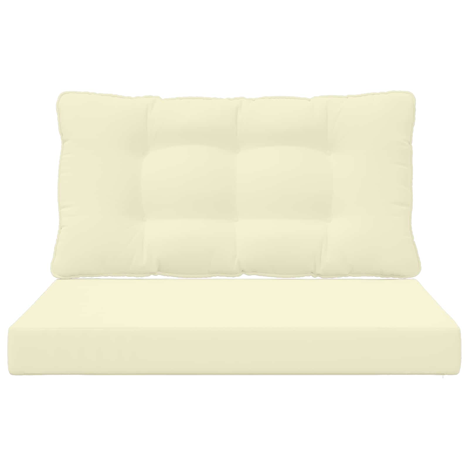 Sofakissen für draußen 2 pcs Creme Polyester