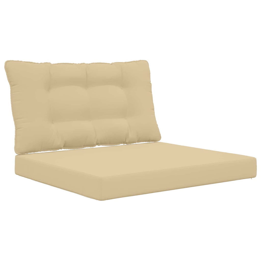 Sofakissen für draußen 2 pcs Beige Polyester