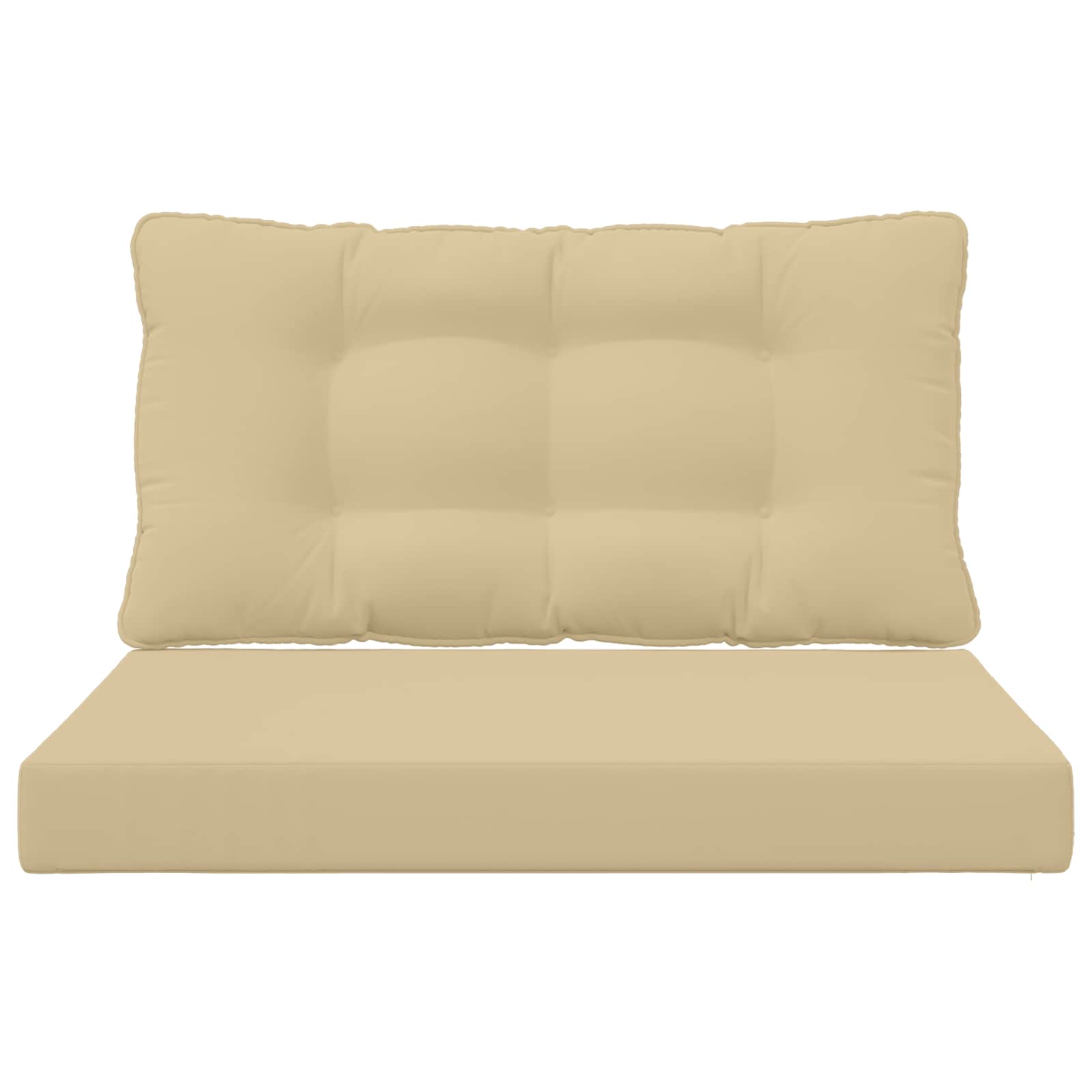 Sofakissen für draußen 2 pcs Beige Polyester