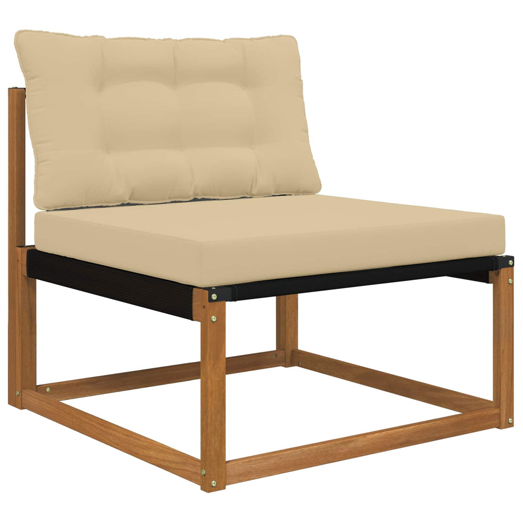 Sofakissen für draußen 2 pcs Beige Polyester