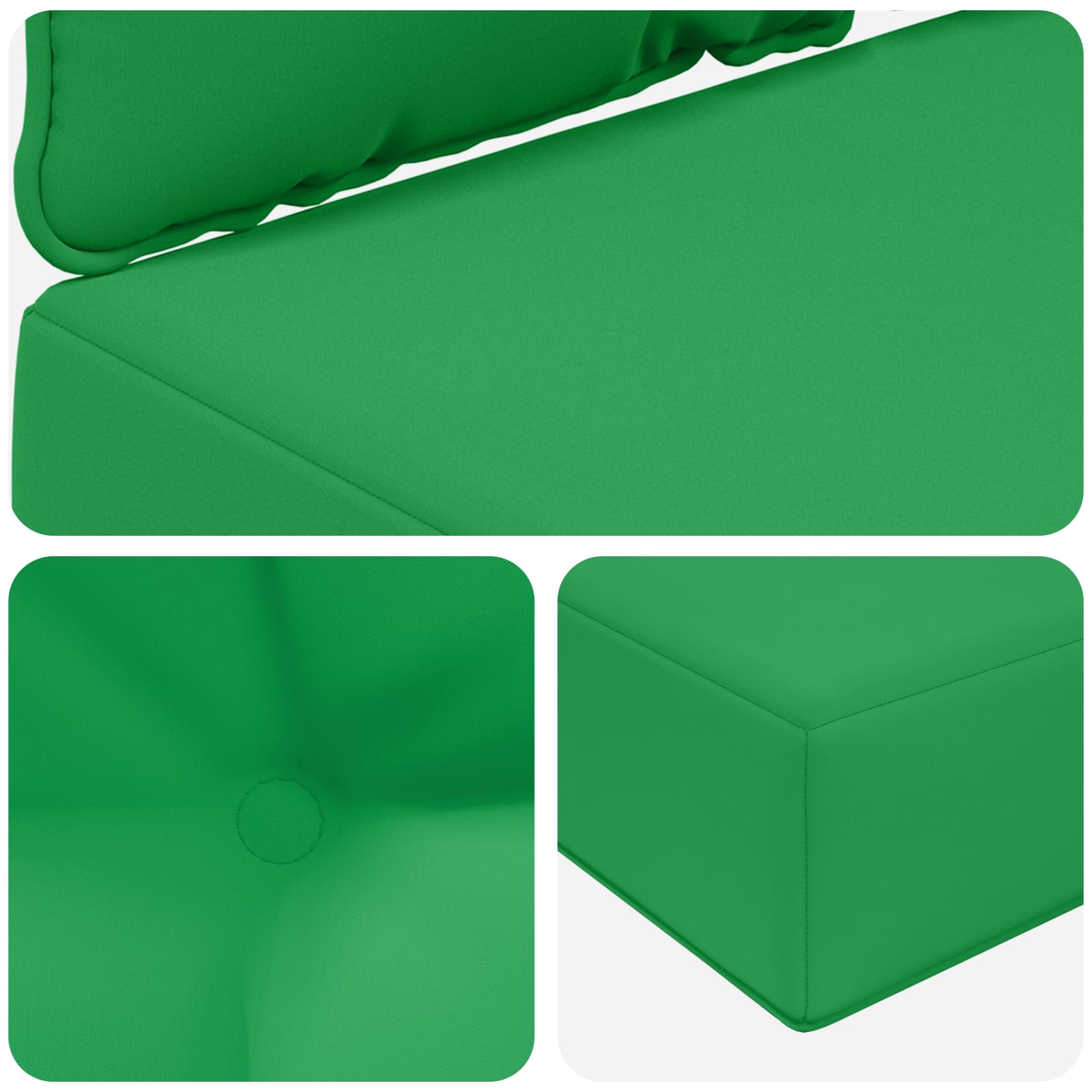 Sofakissen für draußen 2 pcs Grün Polyester
