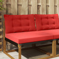 Sofakissen für draußen 2 pcs Rot Polyester