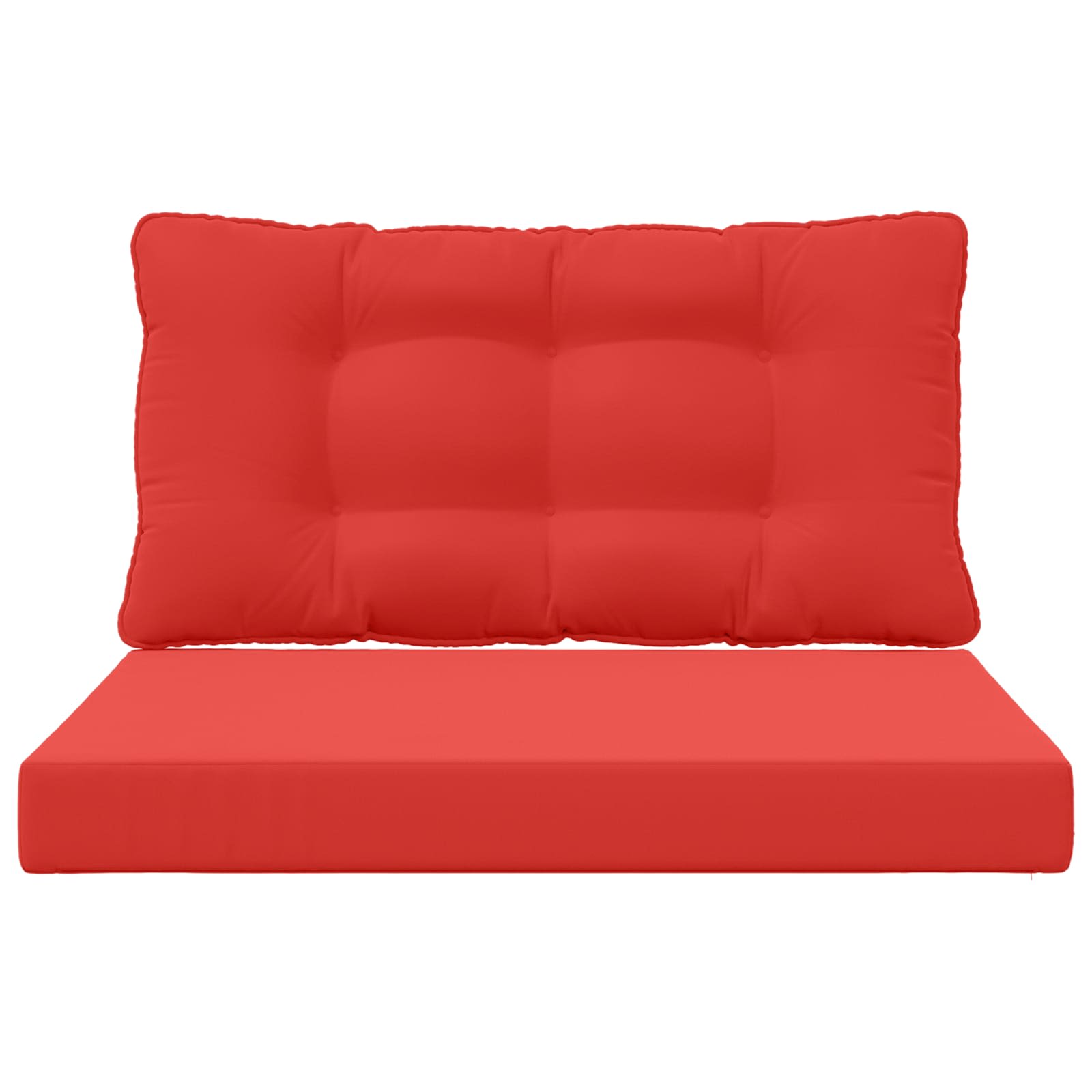 Sofakissen für draußen 2 pcs Rot Polyester