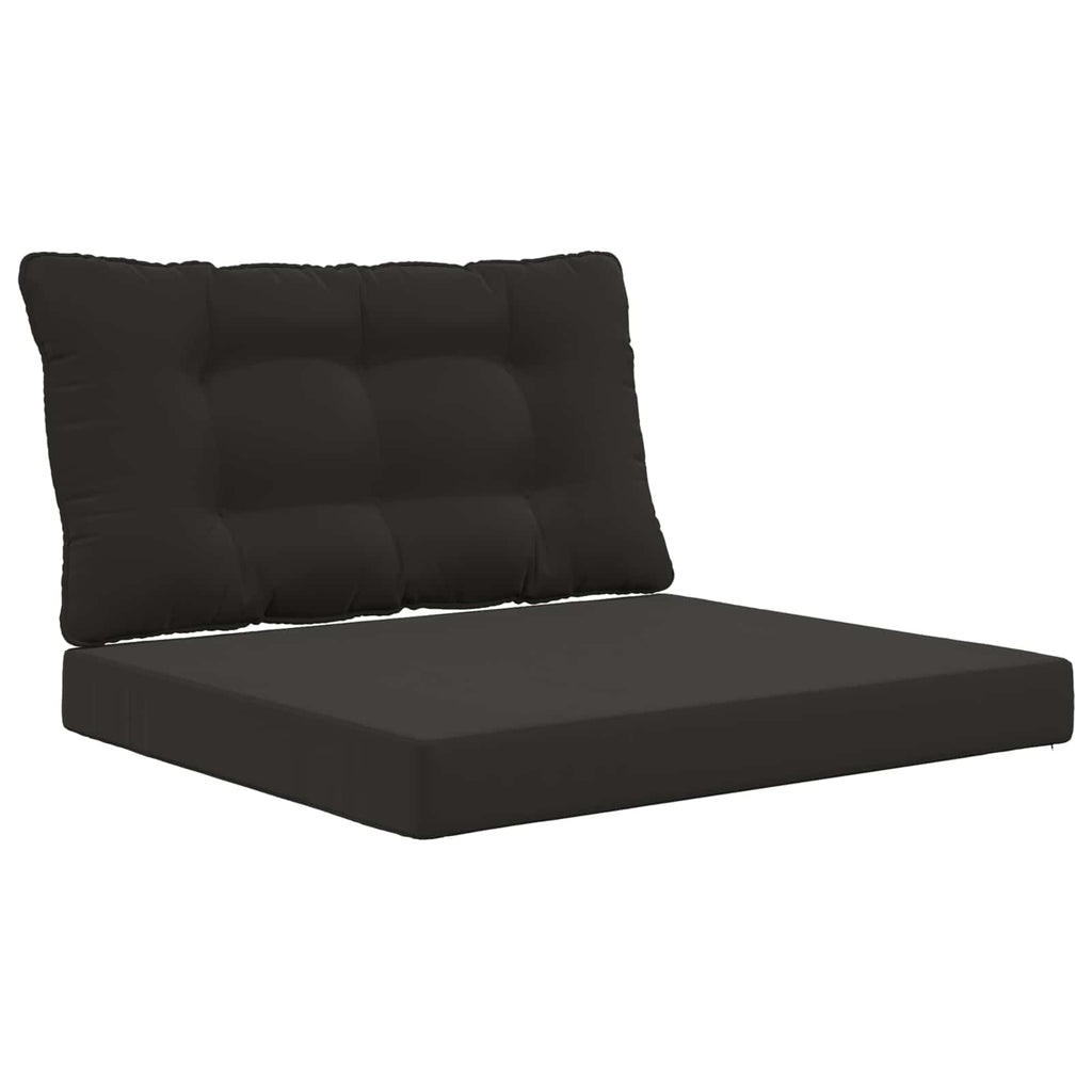 Sofakissen für draußen 2 pcs Schwarz Polyester