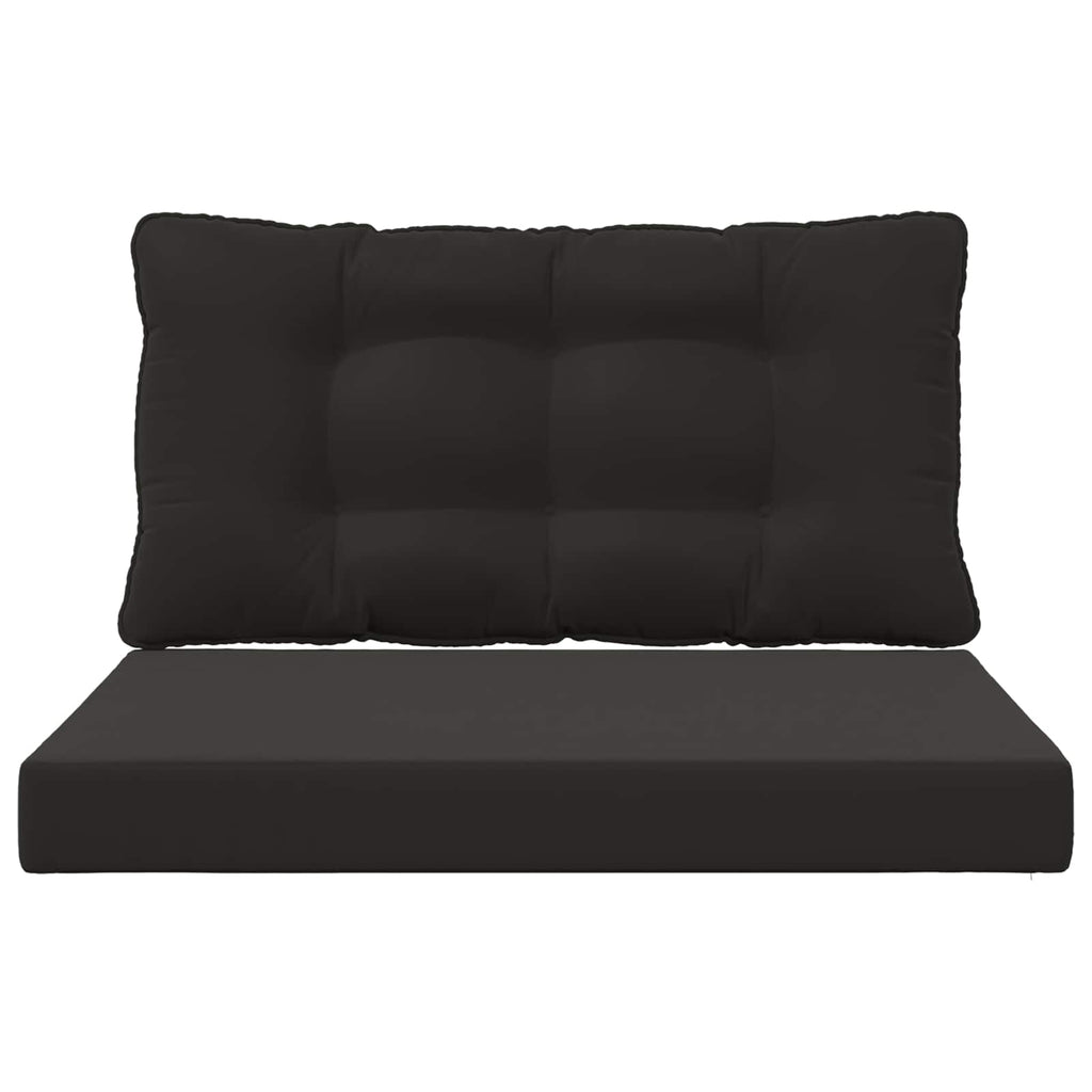 Sofakissen für draußen 2 pcs Schwarz Polyester