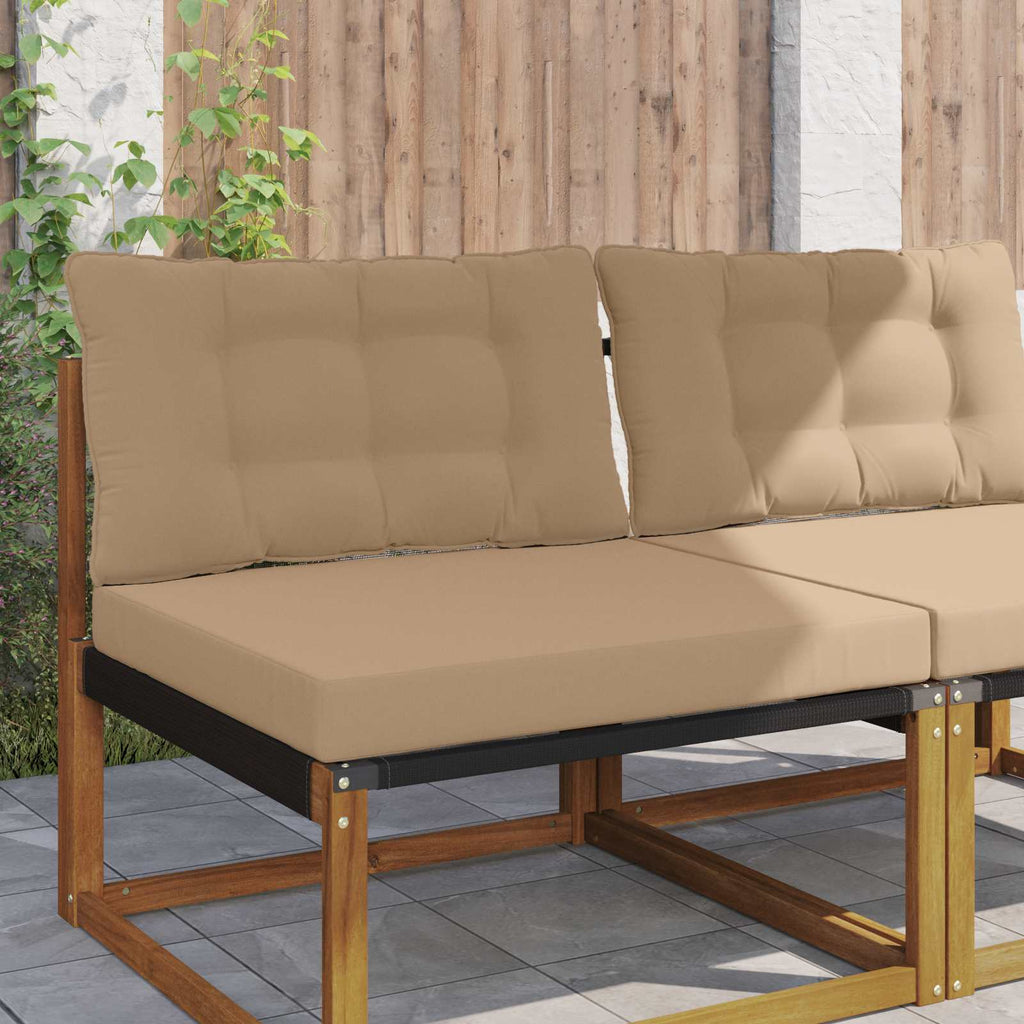 Sofakissen für draußen 2 pcs Taupe Polyester