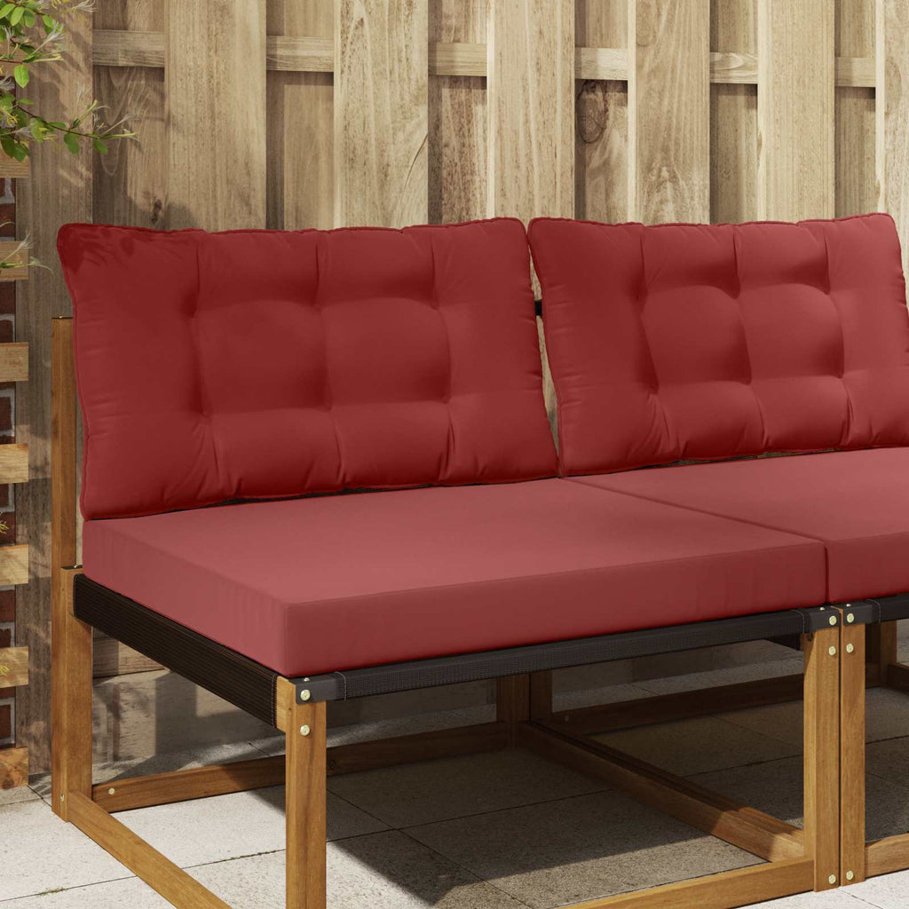 Sofakissen für draußen 2 pcs Weinrot Polyester