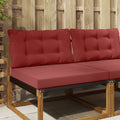 Sofakissen für draußen 2 pcs Weinrot Polyester