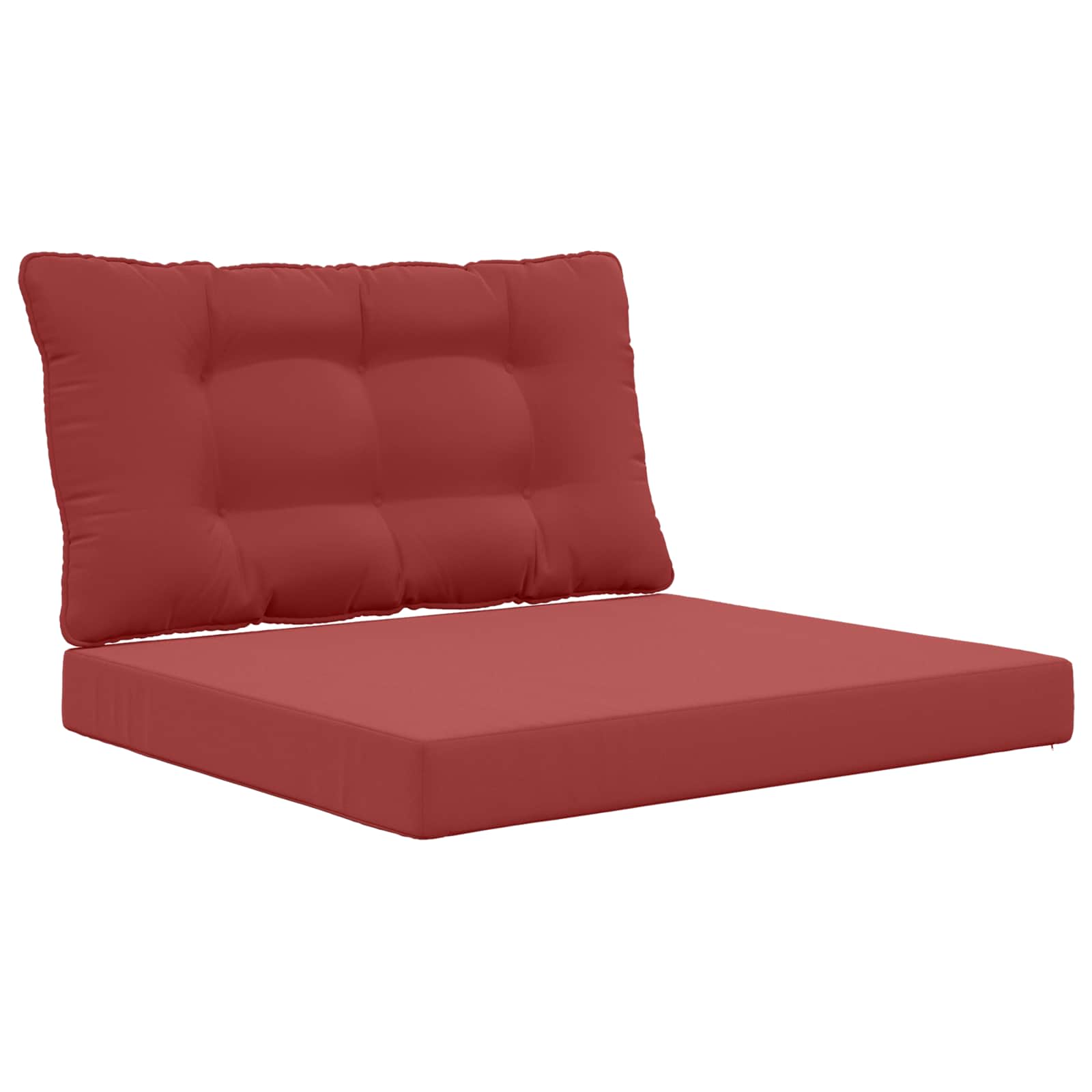 Sofakissen für draußen 2 pcs Weinrot Polyester