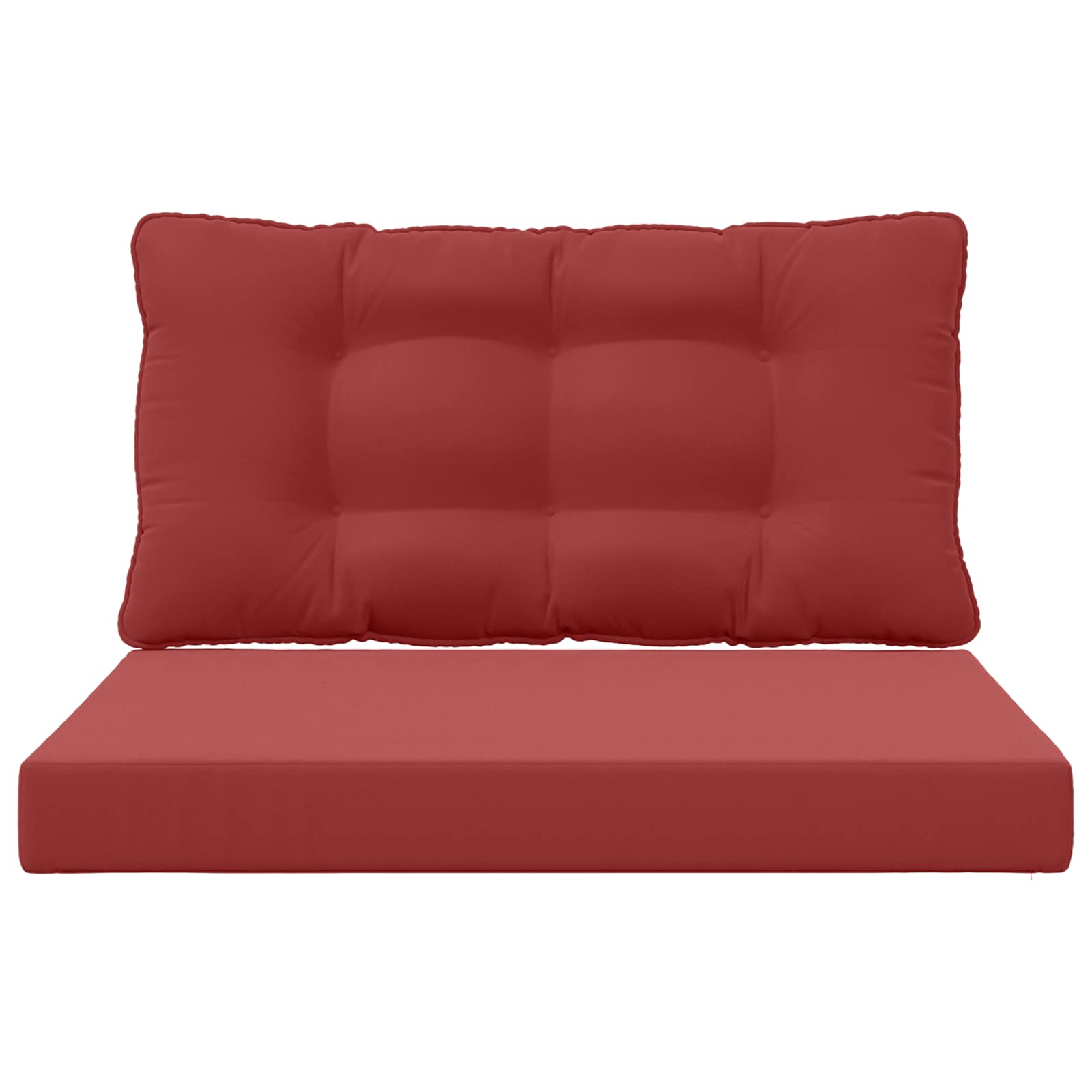 Sofakissen für draußen 2 pcs Weinrot Polyester