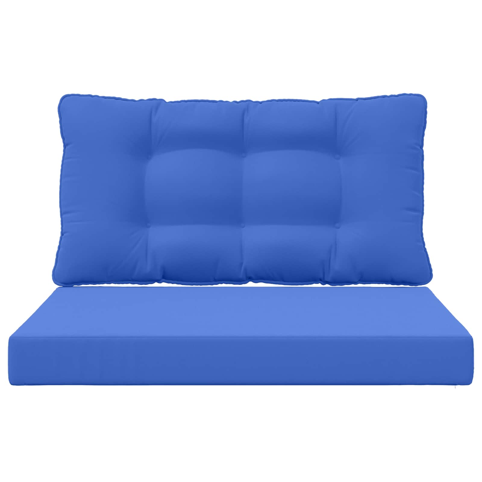 Sofakissen für draußen 2 pcs Königsblau Polyester