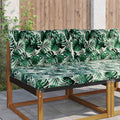 Sofakissen für draußen 2 pcs Blattmuster Polyester