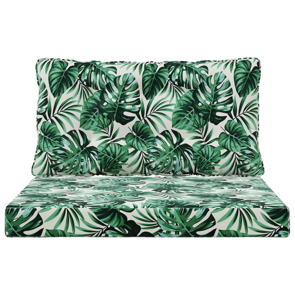 Sofakissen für draußen 2 pcs Blattmuster Polyester