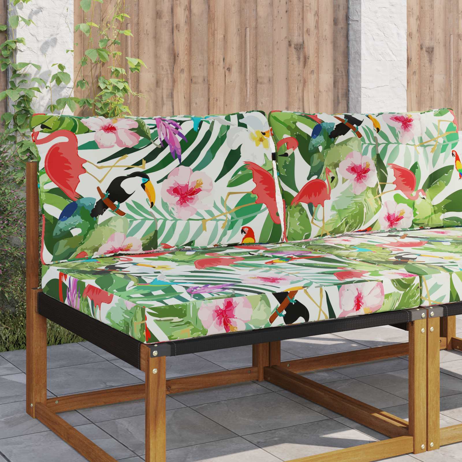 Sofakissen für draußen 2 pcs Bunt Polyester