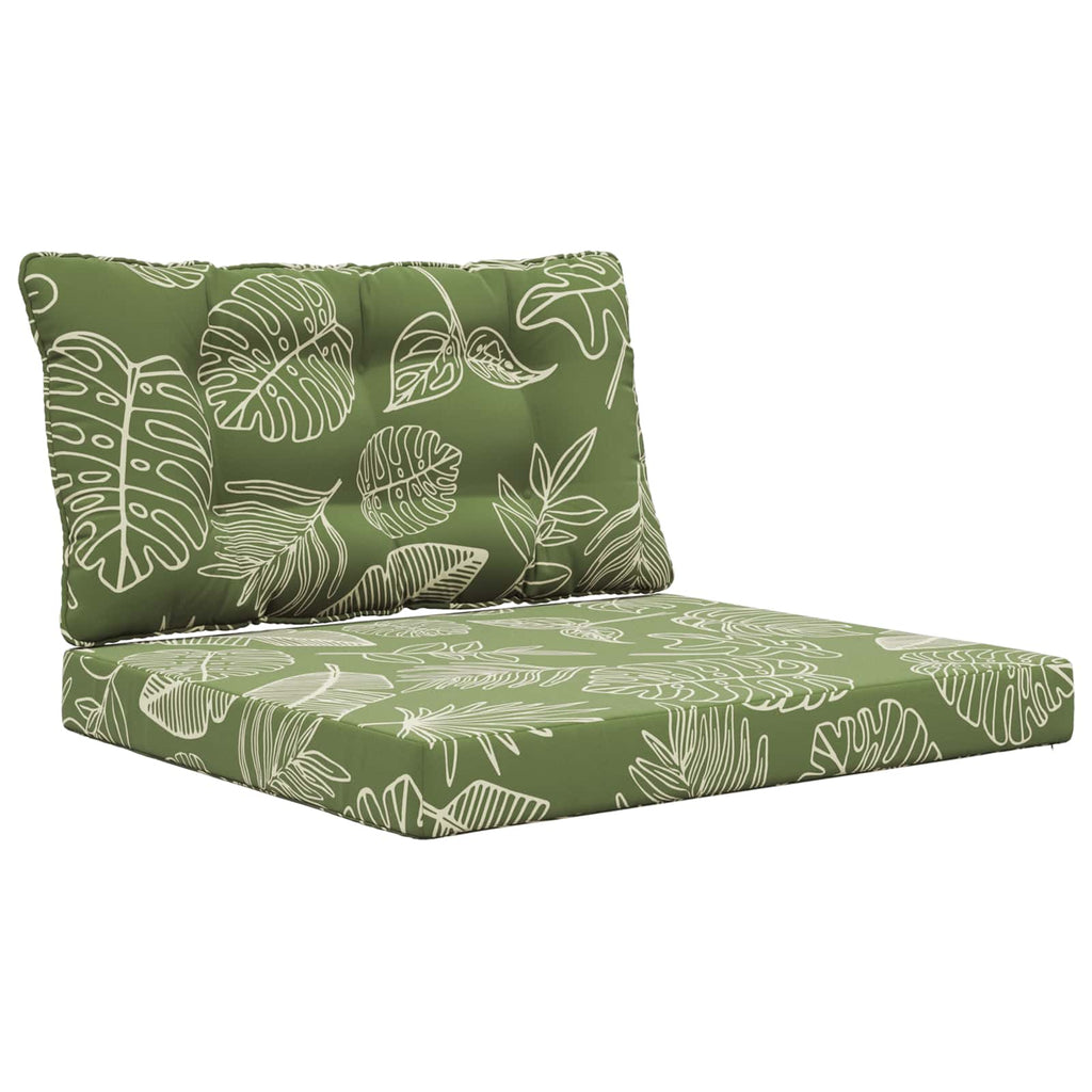 Sofakissen für draußen 2 pcs Blattdesign Polyester