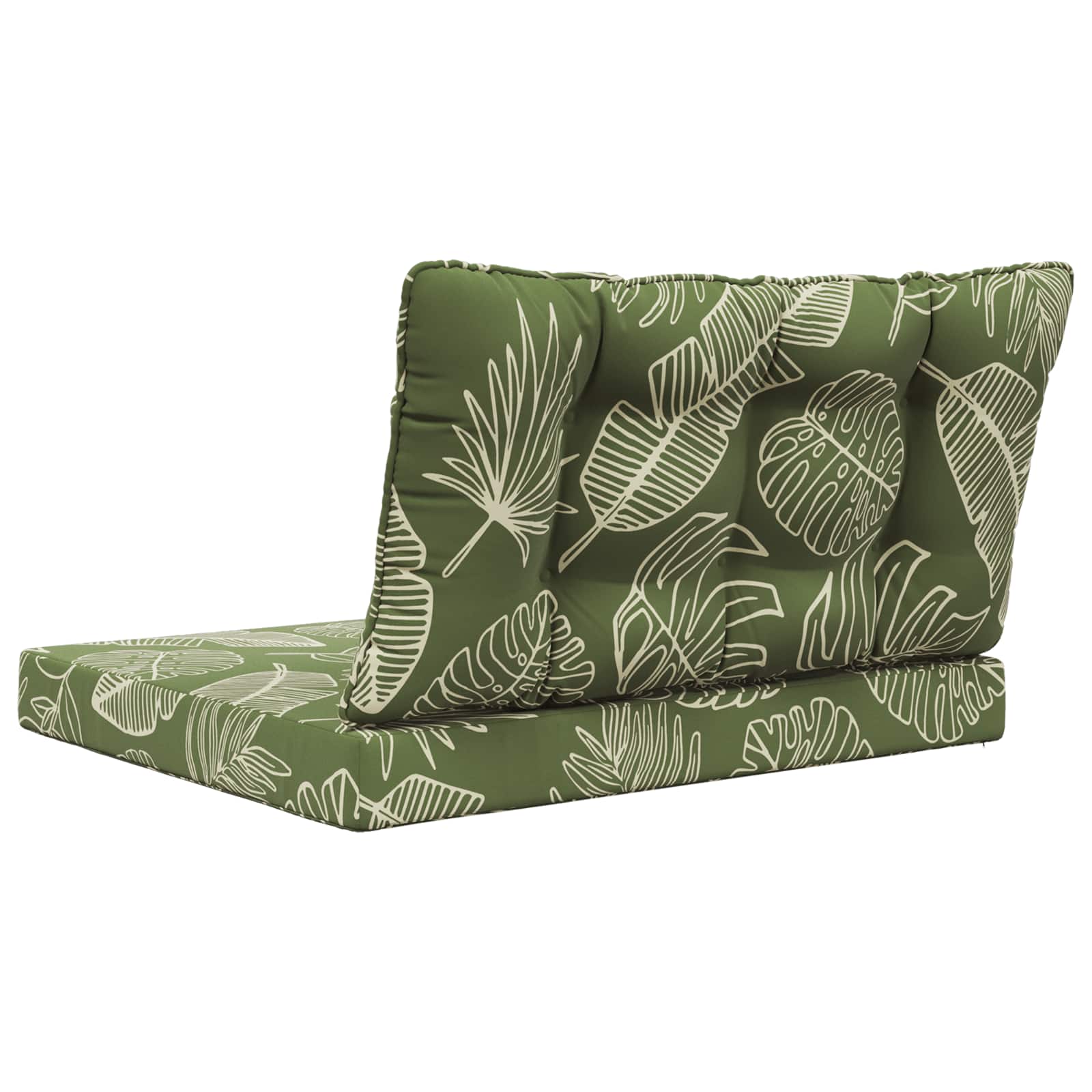 Sofakissen für draußen 2 pcs Blattdesign Polyester