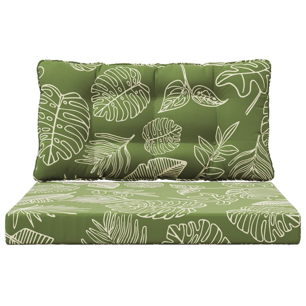 Sofakissen für draußen 2 pcs Blattdesign Polyester