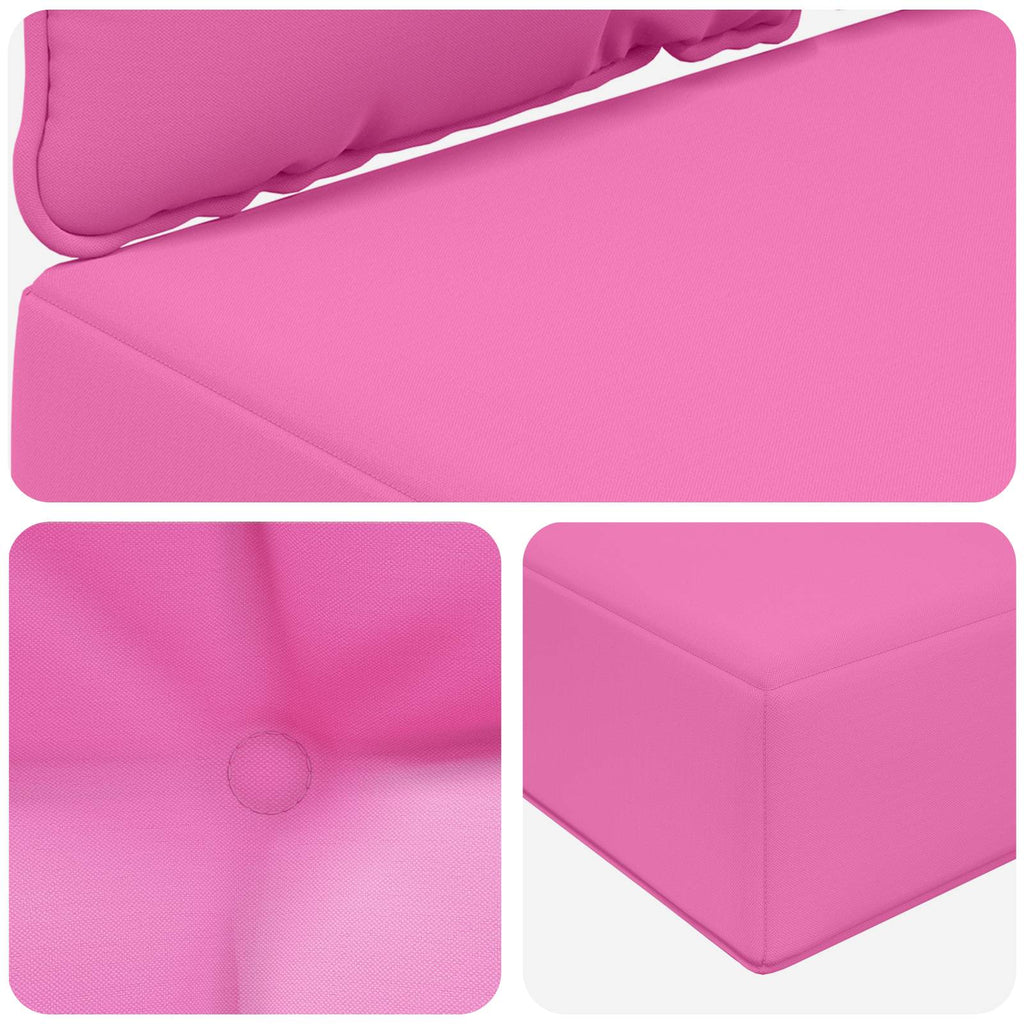Sofakissen für draußen 2 pcs Rosa Polyester