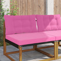 Sofakissen für draußen 2 pcs Rosa Polyester