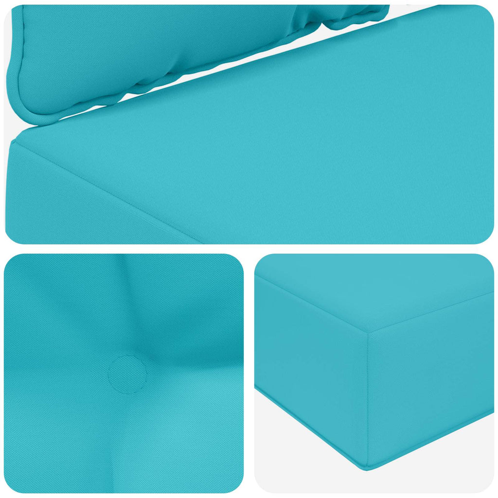 Sofakissen für draußen 2 pcs Türkis Polyester