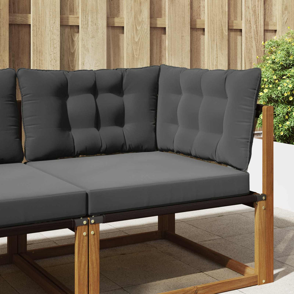 Sofakissen für draußen 3 pcs Anthrazit Polyester