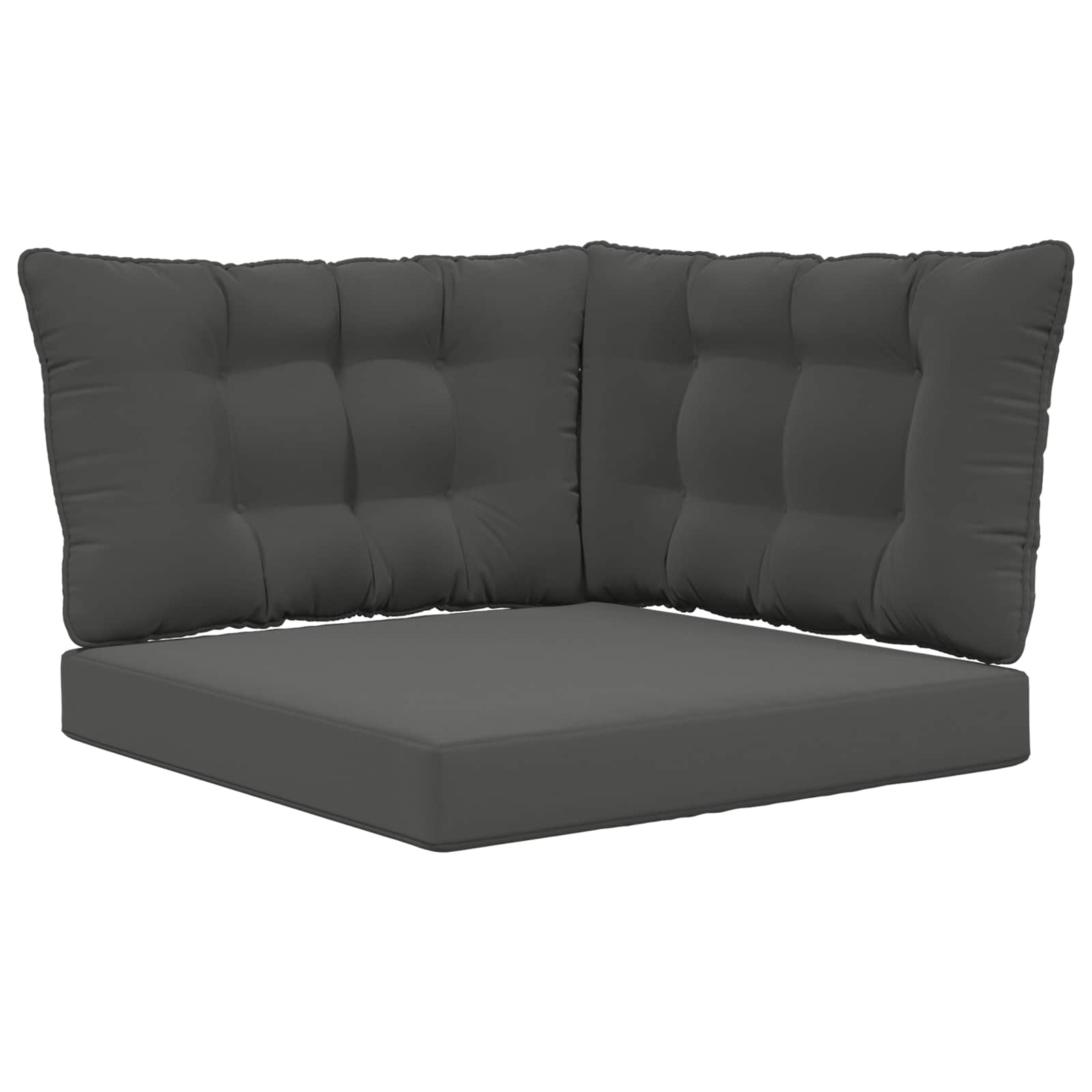 Sofakissen für draußen 3 pcs Anthrazit Polyester