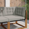 Sofakissen für draußen 3 pcs Grau Polyester
