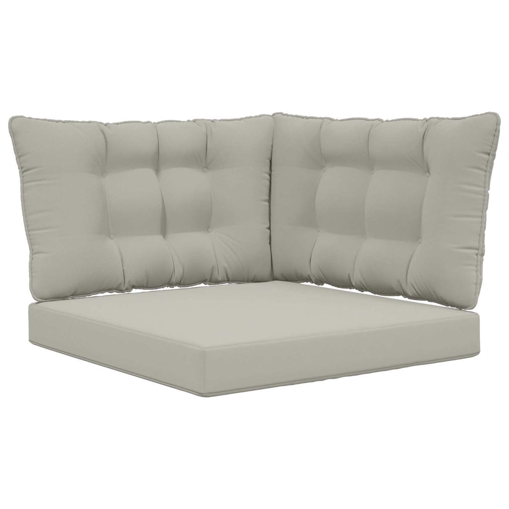 Sofakissen für draußen 3 pcs Grau Polyester