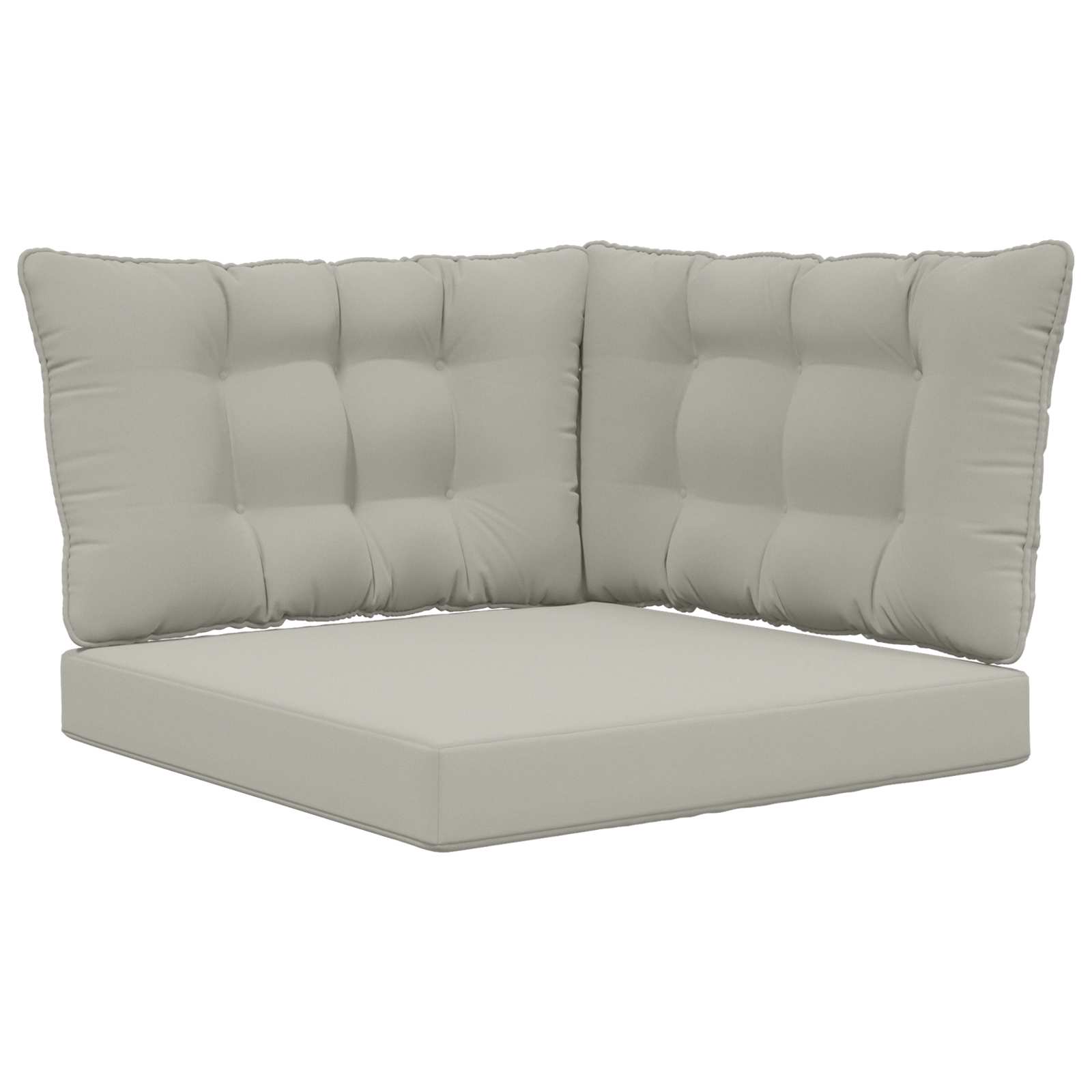 Sofakissen für draußen 3 pcs Grau Polyester