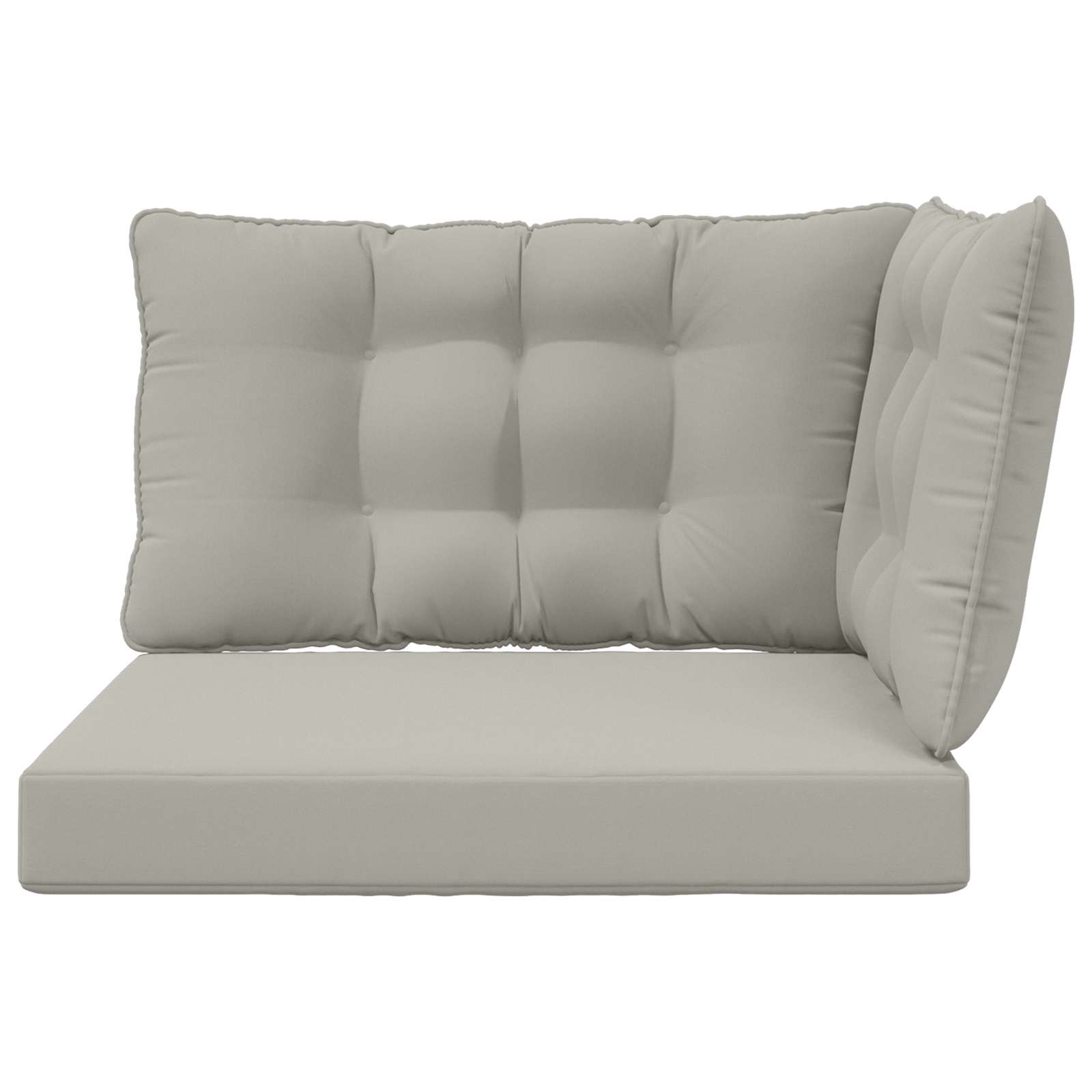 Sofakissen für draußen 3 pcs Grau Polyester