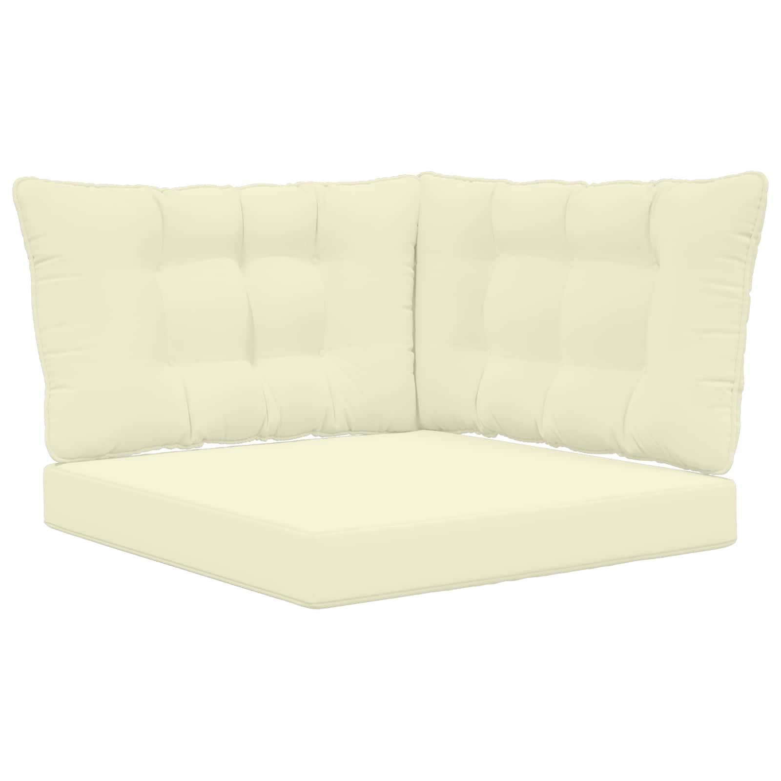 Sofakissen für draußen 3 pcs Creme Polyester