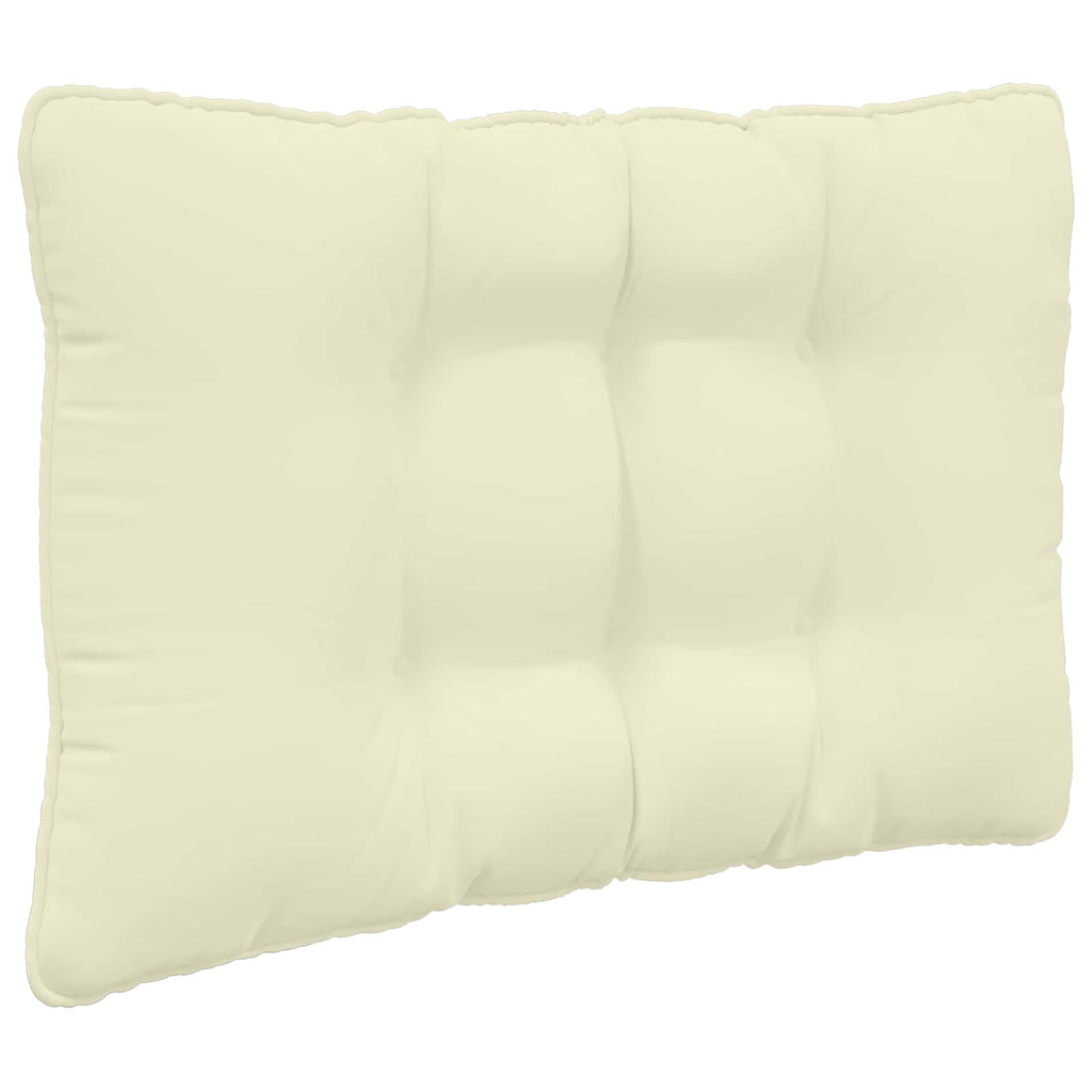 Sofakissen für draußen 3 pcs Creme Polyester