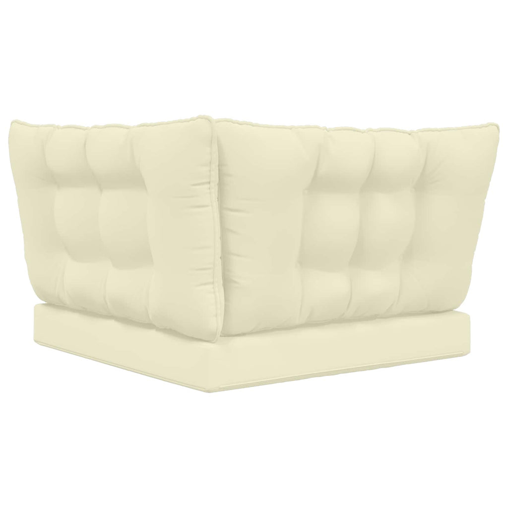 Sofakissen für draußen 3 pcs Creme Polyester