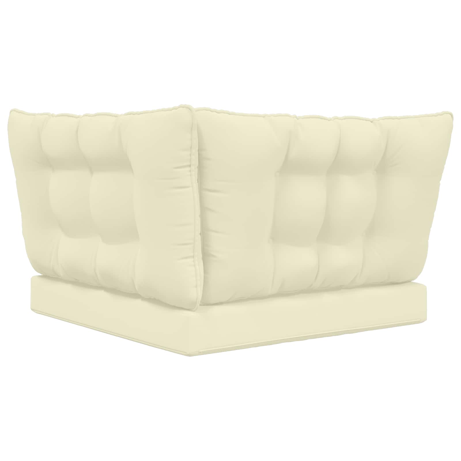Sofakissen für draußen 3 pcs Creme Polyester