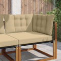 Sofakissen für draußen 3 pcs Beige Polyester