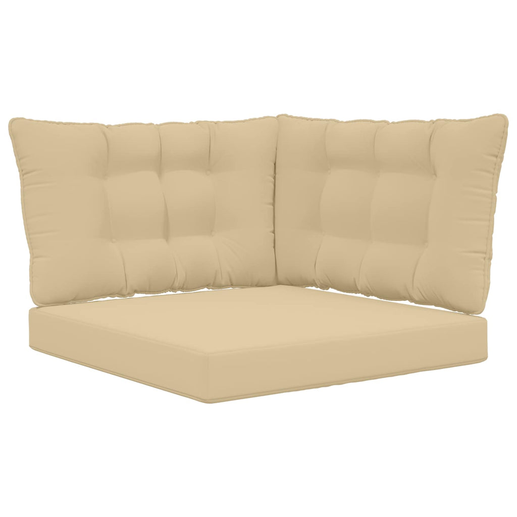 Sofakissen für draußen 3 pcs Beige Polyester