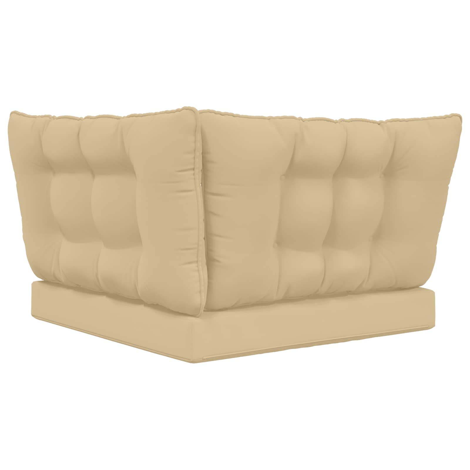 Sofakissen für draußen 3 pcs Beige Polyester