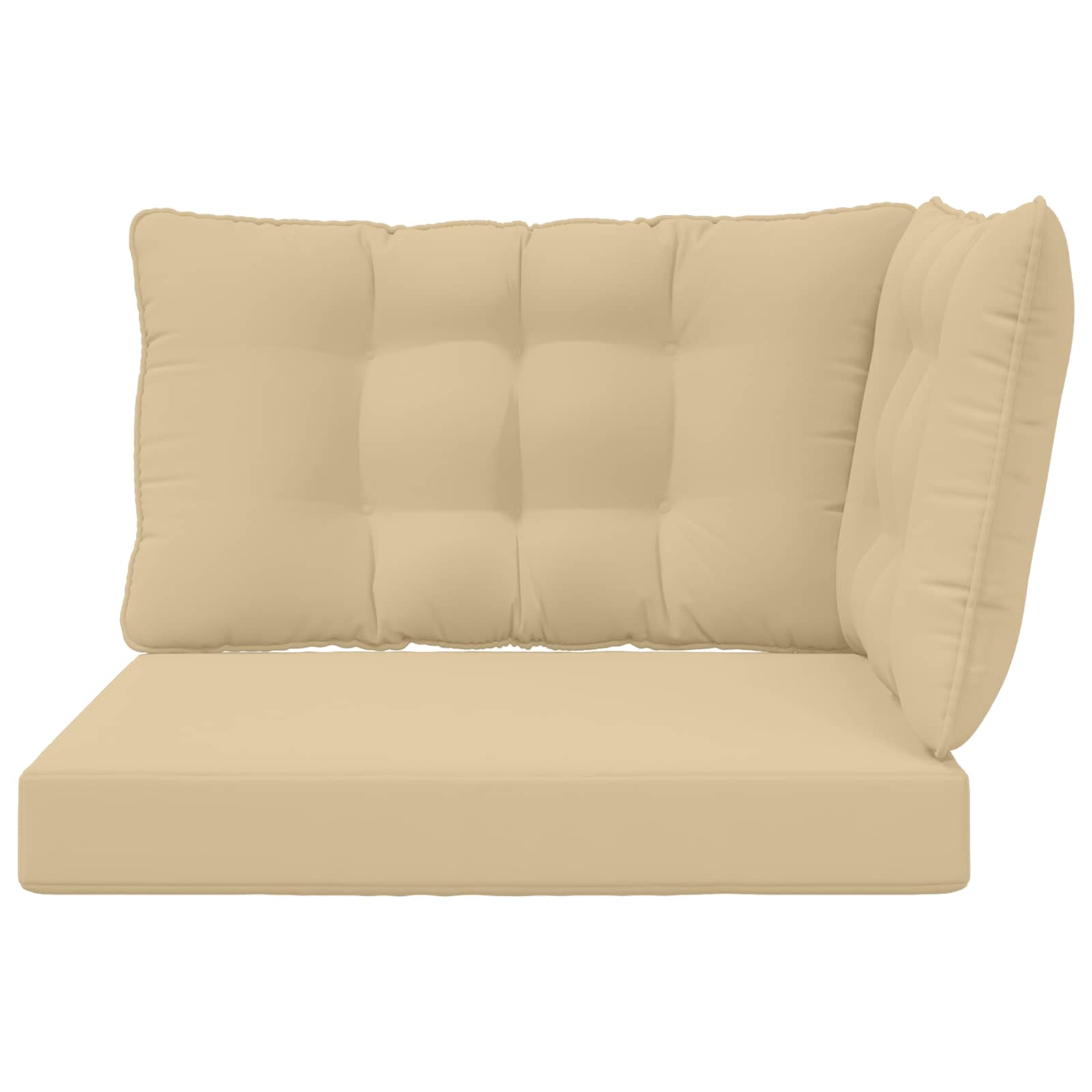 Sofakissen für draußen 3 pcs Beige Polyester