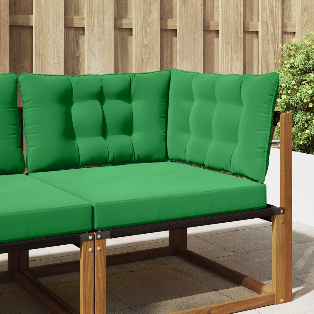 Sofakissen für draußen 3 pcs Grün Polyester
