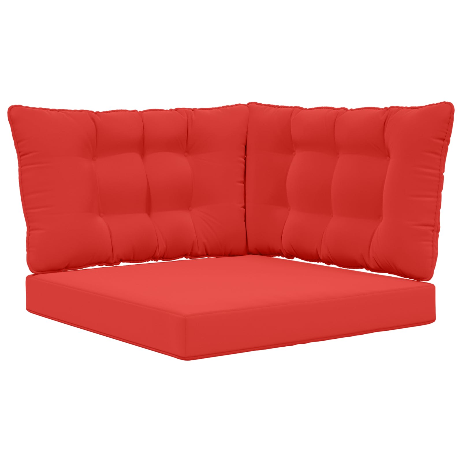 Sofakissen für draußen 3 pcs Rot Polyester
