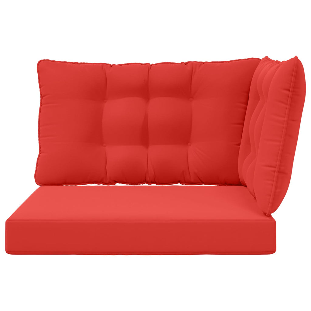 Sofakissen für draußen 3 pcs Rot Polyester