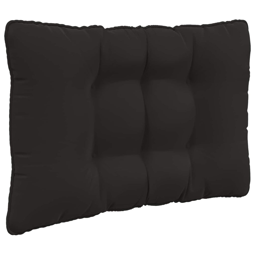 Sofakissen für draußen 3 pcs Schwarz Polyester
